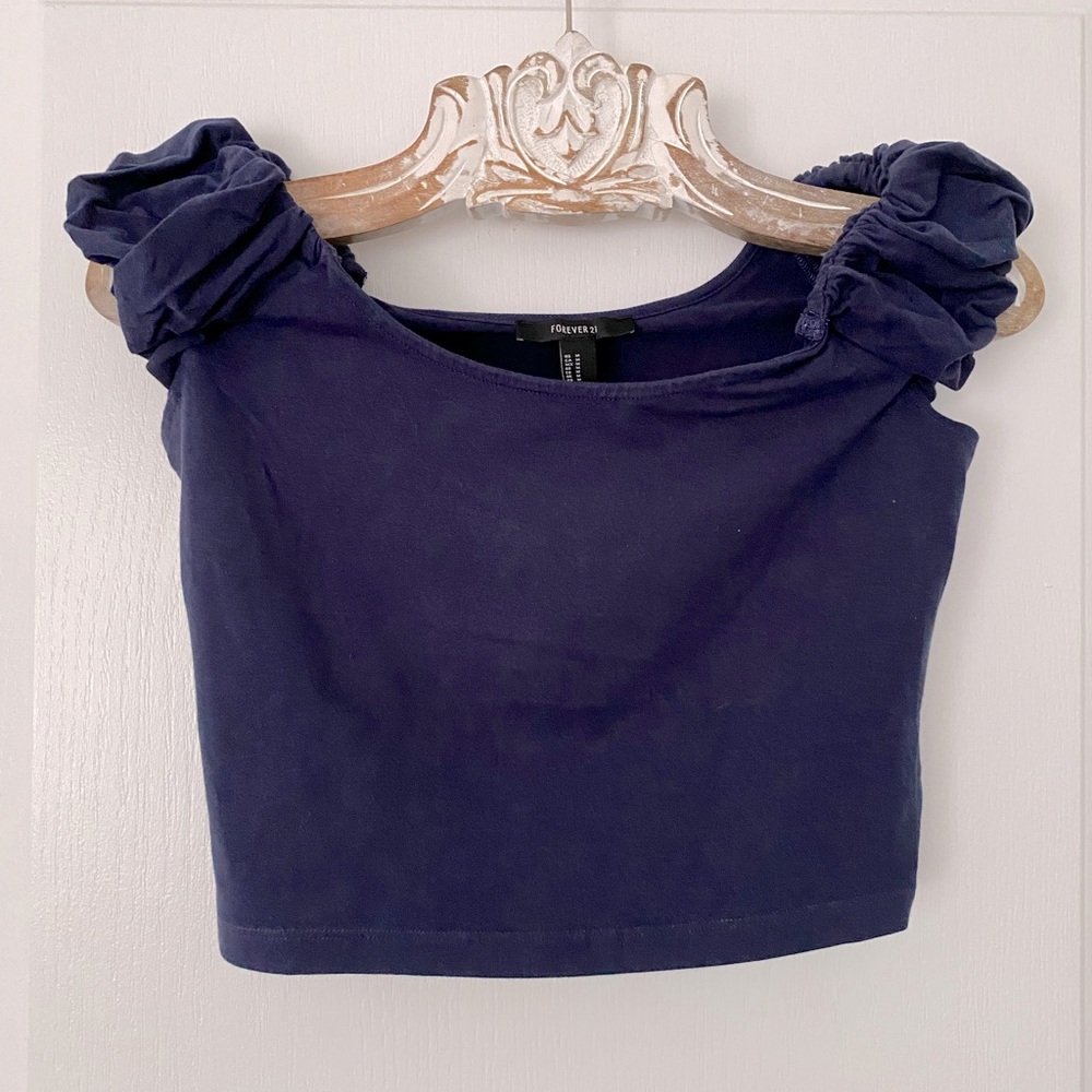 Forever 21 navy blouse, size M